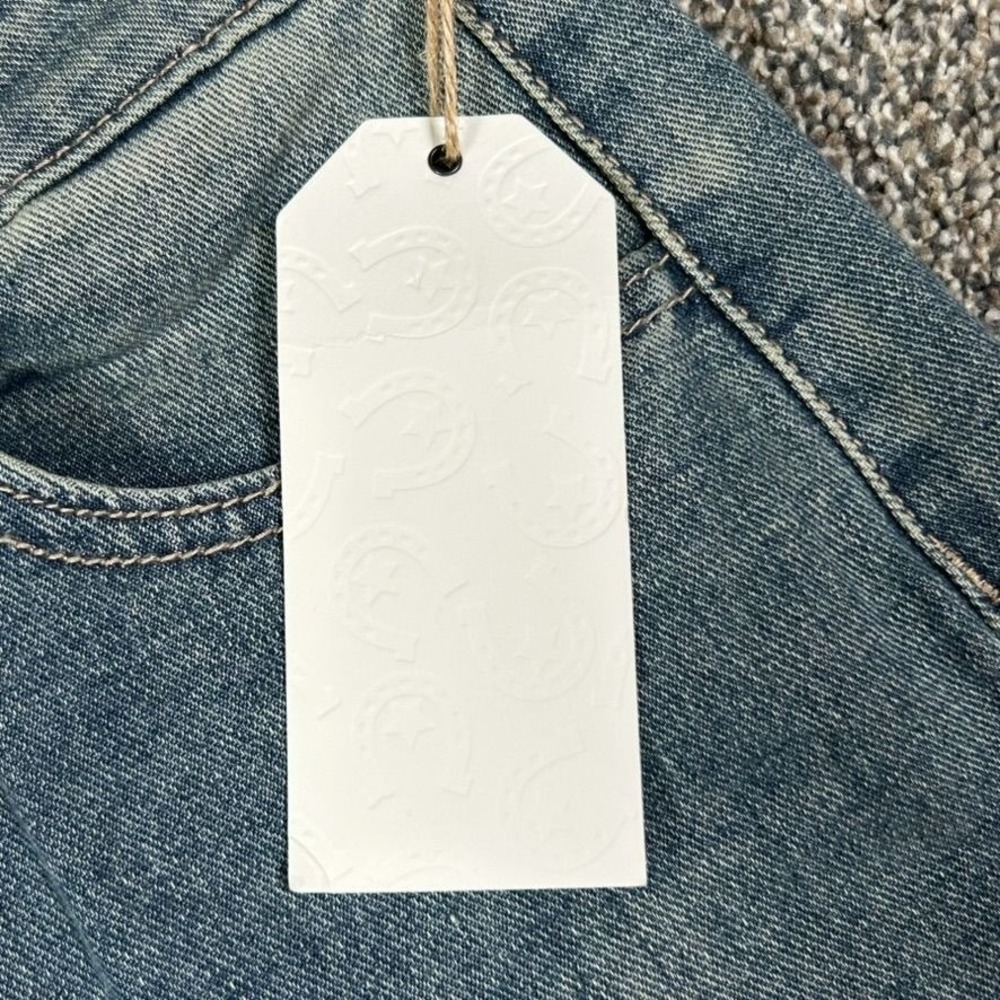 NEW Austin Landing Mid-rise Wide Leg Baggy Jeans Womens 5 Denim Cargo Pockets - Picture 13 of 16